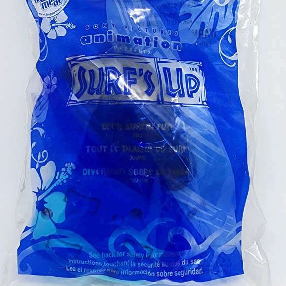 Surfs Up Geek Surfin Fun #6 Penguin McDonalds 2007 Happy Meal Toy: - Picture 1 of 4